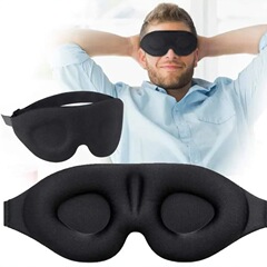 睡眠用3Dアイマスク、男性と女性の目の疲れを和らげる立体マスク、通気性と遮光性、成人学生向け//目の保護