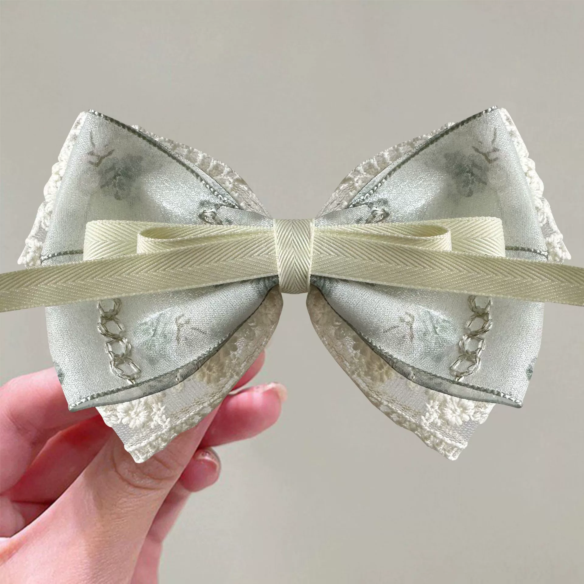 Свежий/Свежий? hairgrip with bow, hairpin, hair accessory, floral print