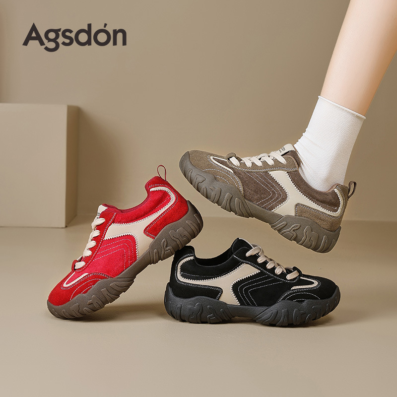 Zapatos de entrenamiento para mujeres 2025 nuevos zapatos deportivos casuales delgados de otoño Retro Gump