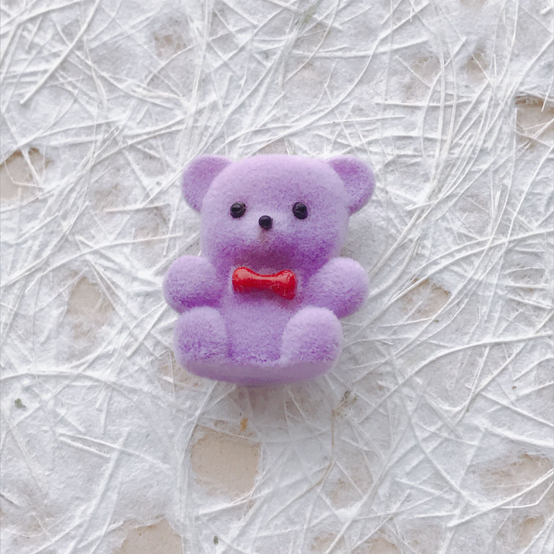 35g Weight Pendant Jewelry Making Type Charms Classification 10 PCS/Package Quantity Flocking Material Bear Pattern All Seasons Season Cute Style 10 PCS/Package Flocking Bear Pendant 11
