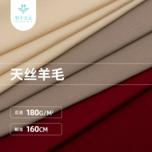 40s仿羊毛天丝拉架布 180g匹马棉面料 T恤打底衫家居服针织面料