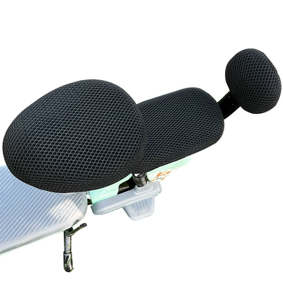 Electric Car Seat Cover, Sun Protection and Breathable 3D Seat Cushion Cover, Battery Car Universal Seat Cushion Cover, Summer Tram Seat Cushion Cover, All Year Round (Electric car cushion) - black-front-seat-cover-rear-seat-cover-backrest-cover