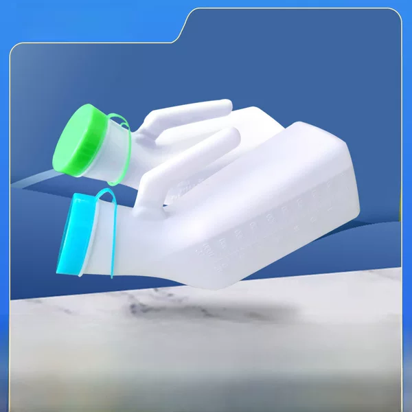 Thickened large-capacity Men's luminous portable chamber pot thread with lid large diameter resin material adult urinal