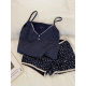 Korean Style Polo Lace Edge French Style Cute Pajamas Women's 2025 Summer New Arrival Sling Shorts Outer Wear Home Clothes suit