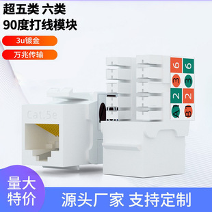 Direct Supply of Category 5E, Category 6, Category 6 Unshielded 90 Degree Rj45 Network Module