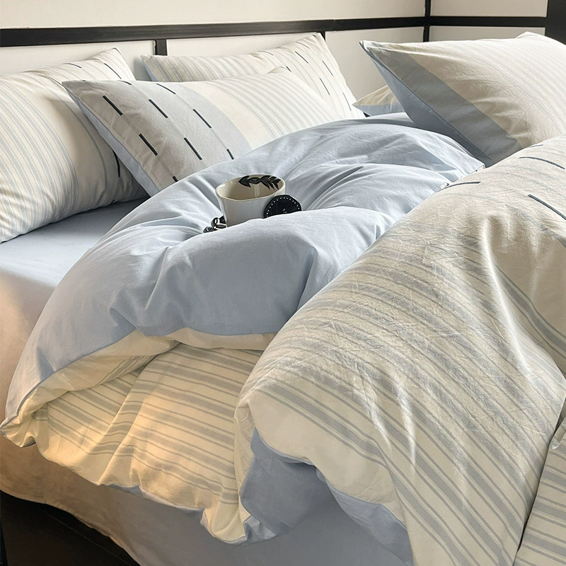 Утолщенное хлопковое жаккардовое пододеяльник цельное 150x200x230 из чистого хлопка простой полосатый пододеяльник комплект из четырех предметов