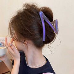 高品質ニッチZ字型グリッパー女性用ハイエンド2025新しい大型サメクリップヘアピン後頭部ヘッドギア