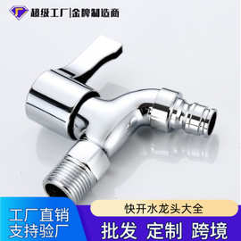 304不锈钢洗衣机水龙头大全4分单冷水龙头家用拖把池全铜快开水嘴
