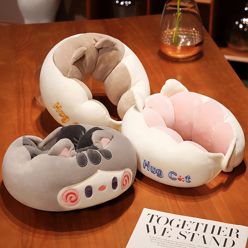 Cartoon U-shaped pillow, airplane neck pillow, office lunch break cervical spine special neck pillow, travel and driving