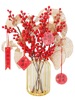 Spring Festival iron vase lantern flower bottle geometric vase red fruit hair rich fruit Douyin explosion new year decoration decoration