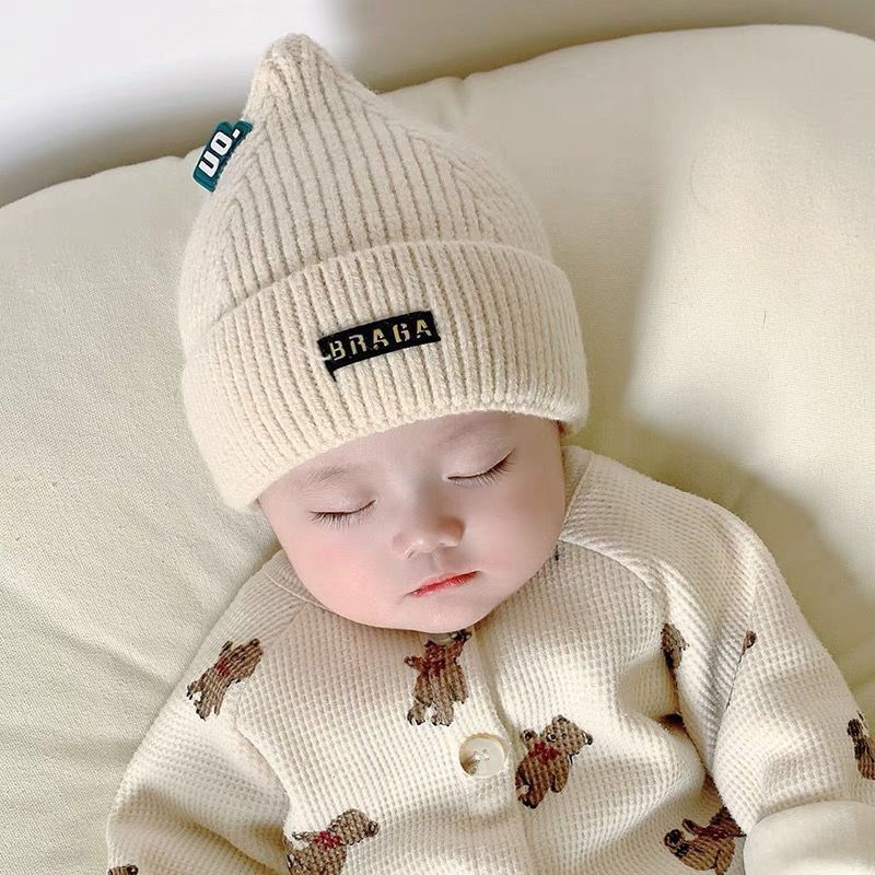 婴儿帽子秋冬季韩版可爱保暖针织帽婴儿超萌奶嘴帽儿毛线包邮