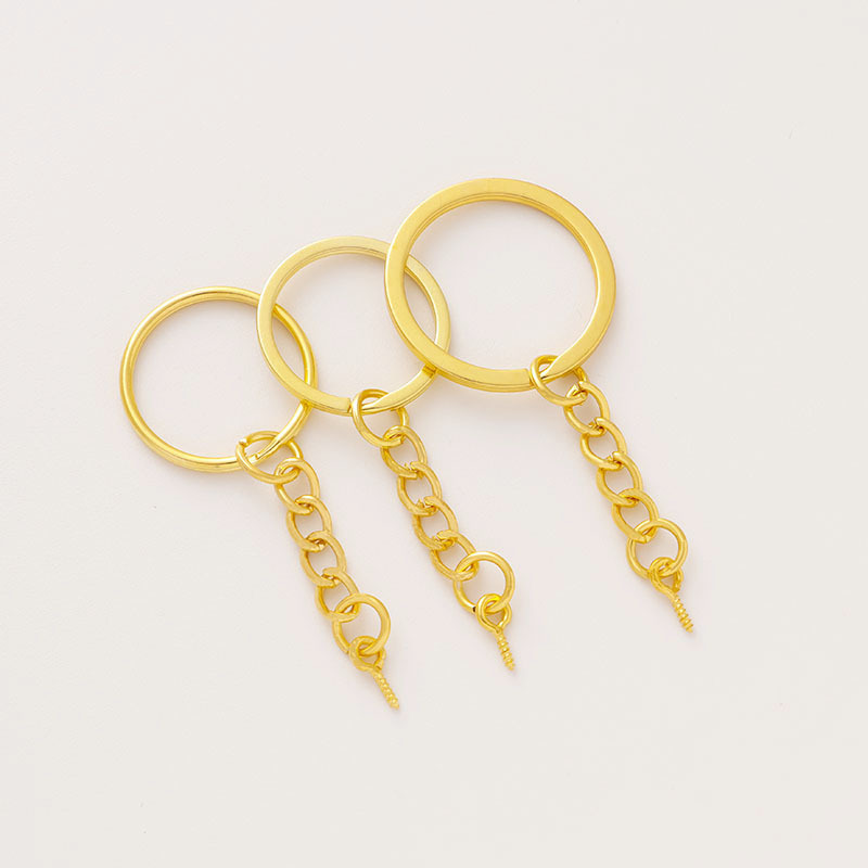 Gold Keychain Wholesale Keychain with Chain Hanging Sheep Eye DIY Bag Accessories Key Chain Pendant Key Ring