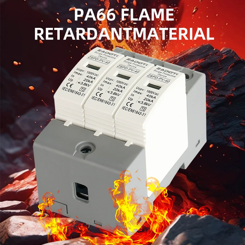 Устройство защиты от перенапряжений и грозоустойчивое устройство (SPD) 2P40KADC1000V для интеллектуальных фотоэлектрических систем, используемых в международной торговле.