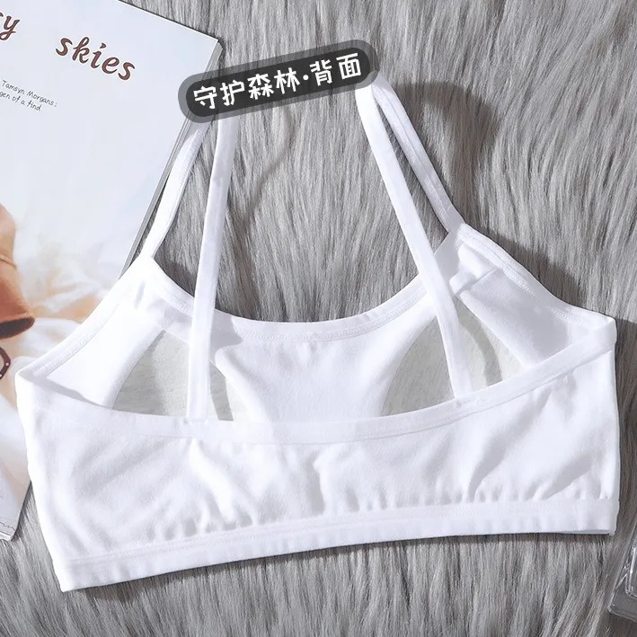 12-18 años de edad ropa interior femenina estudiante de secundaria desarrollo sujetador correr deportes a prueba de golpes en forma de U Chaleco de algodón chica tubo superior