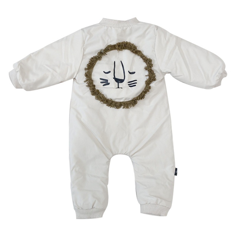 Mono de bebé de estilo coreano Otoño e Invierno mameluco recién nacido con ropa bebé recién nacido mameluco acolchado de algodón chaqueta acolchada de algodón ligero