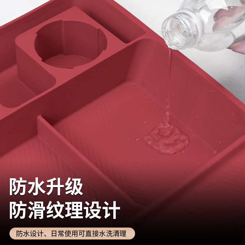适用于26款问界M7中控下层储物盒硅胶车内收纳置物盒改装用品配件|undefined