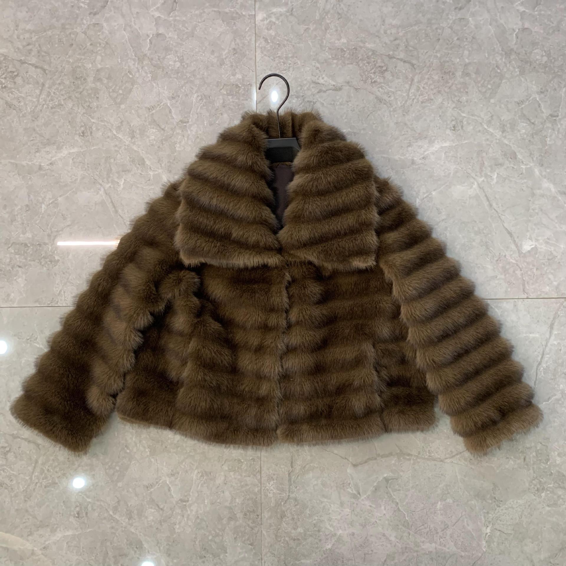 Women's Clothing Autumn and Winter New Retro Rex Rabbit Fur Chinchilla Fur Coat Women's High end Young Fur Short Style_voghion.com