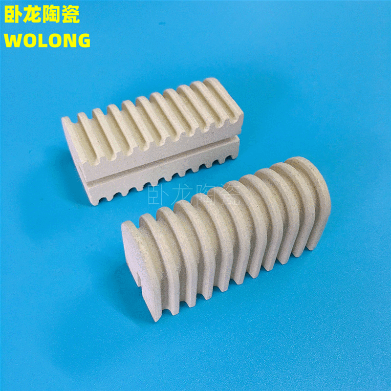 供应氧化铝抗磨陶瓷多槽绕电热丝用堇青石陶瓷件电加热高温陶瓷件
