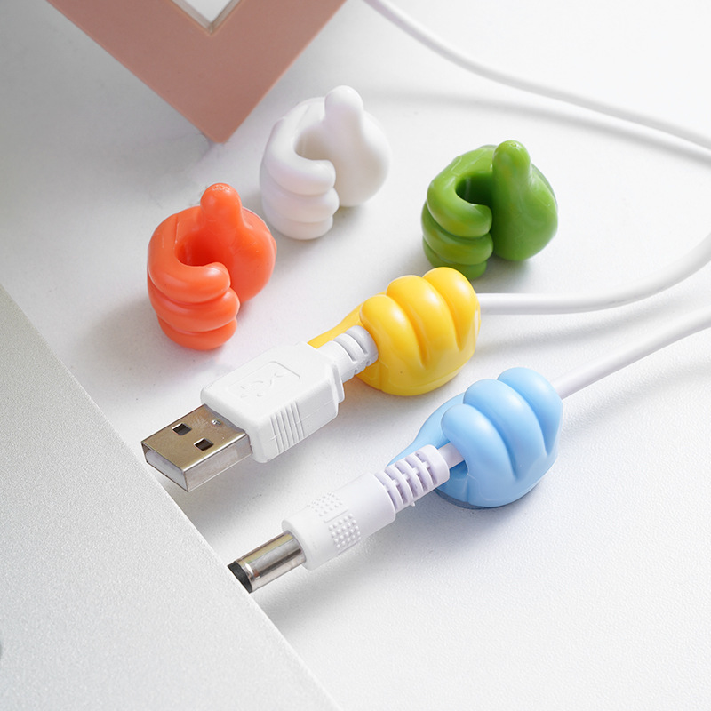 親指フック多機能データケーブル固定クリップ電線収納強力ビスコースかわいい穴開けしないケーブル|undefined