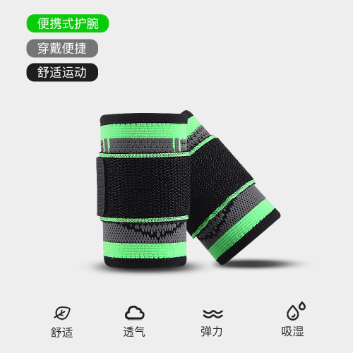 Outdoor Sports Elastic Knit Breathable Wrist Support for Weightlifting Fitness Basketball Wrist Guard Wholesale
