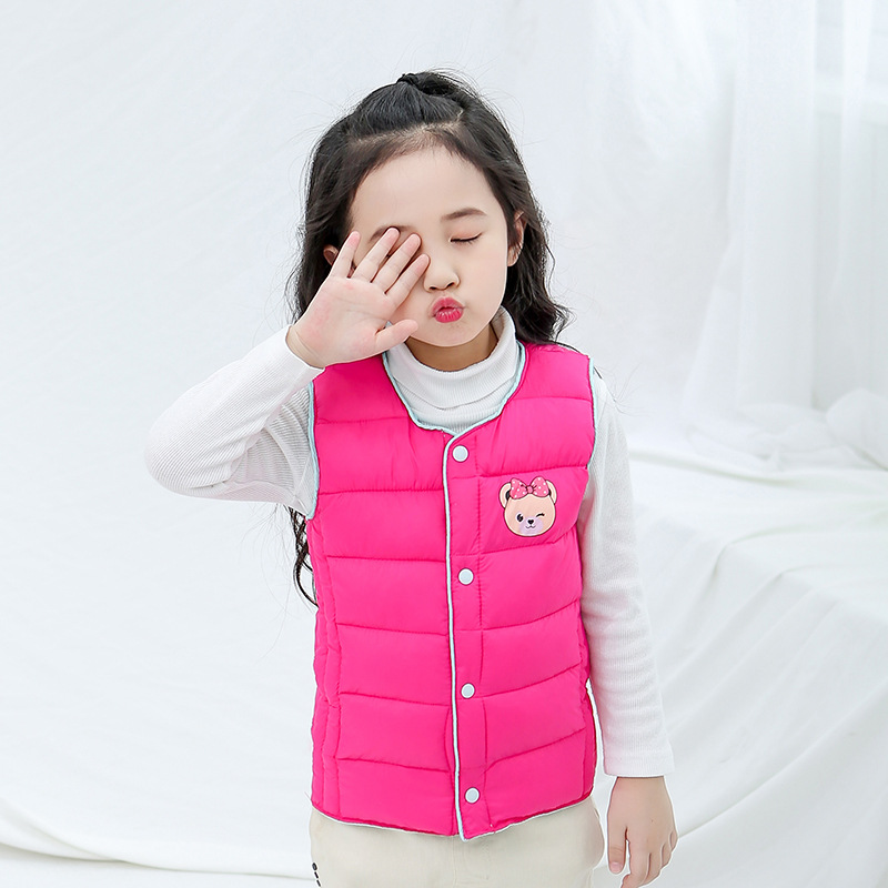 Chaleco de algodón para niños Chaleco de algodón ligero para niños Chaleco cálido para niñas Chaleco de bebé medio y grande niños Otoño e Invierno ropa exterior