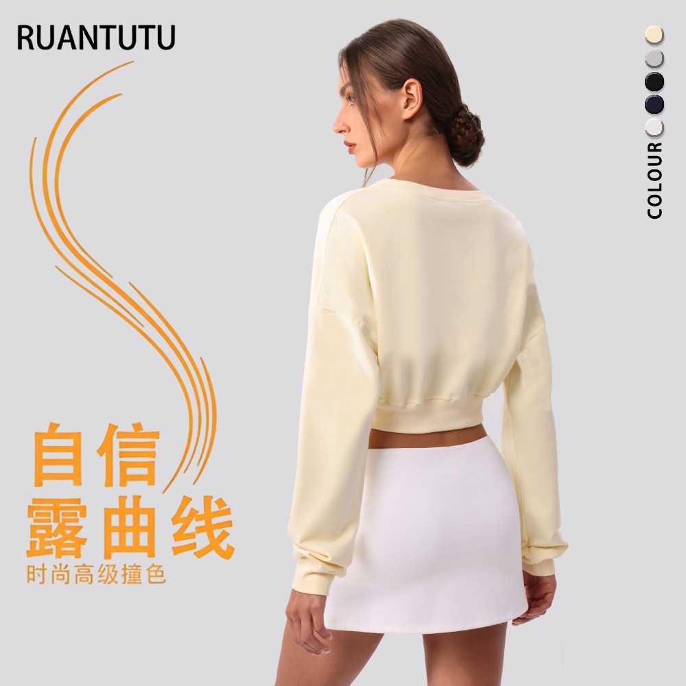 A principios de otoño Amazon nuevo nicho de diseño botón corto suéter acondicionamiento casual al aire libre chaqueta de carrera cardigan