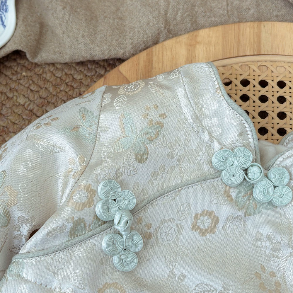 Children's overall, demi-season fleece bodysuit girl's, Chinese style