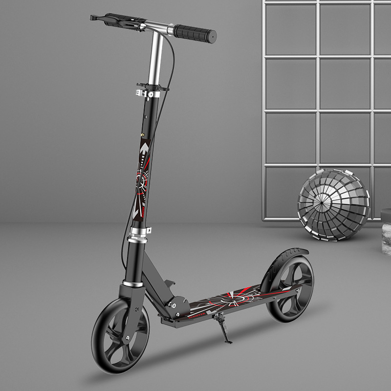 Scooter para adultos scooter adolescente rueda grande de dos ruedas dos ruedas plegable ciudad adulto freno de mano