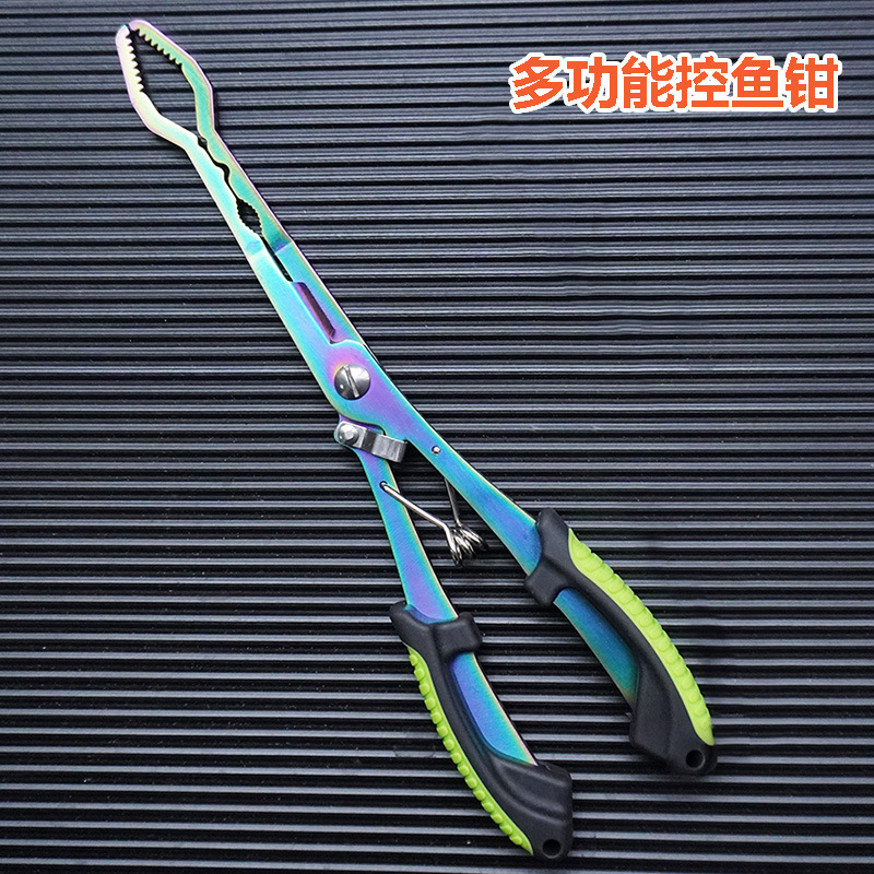 Stainless steel multi-functional fish control device Luya clamp fish scissors line hook pliers fishing tools outdoor fishing gear