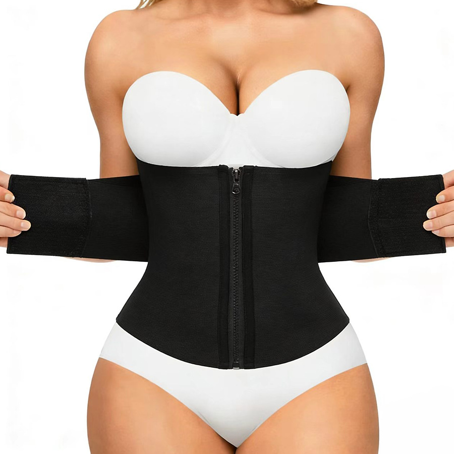 Waist Trainer Women Weight Loss Shaper Abdomen Reduction Belt Shaper Styling Belt Tight Zipper Chest