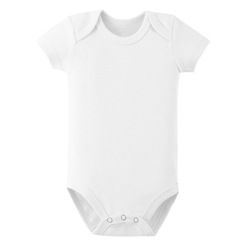 Comercio exterior transfronterizo bebé color sólido triángulo de manga corta mameluco mono de algodón para niños sobre cuello funda de recién nacido