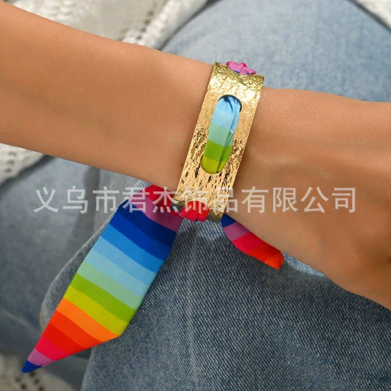Retro beach golden fashionable women's bracelet, design jewelry, trend of season