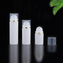 工厂现货全罩乳液瓶 15ml/30ml/50ml烫金边按压式护肤品真空瓶