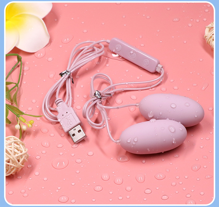 Jiuai Honey Egg Gen 3 Dual Egg Vibrator for Women, Pink ABS, USB Electric Control — detail image 15