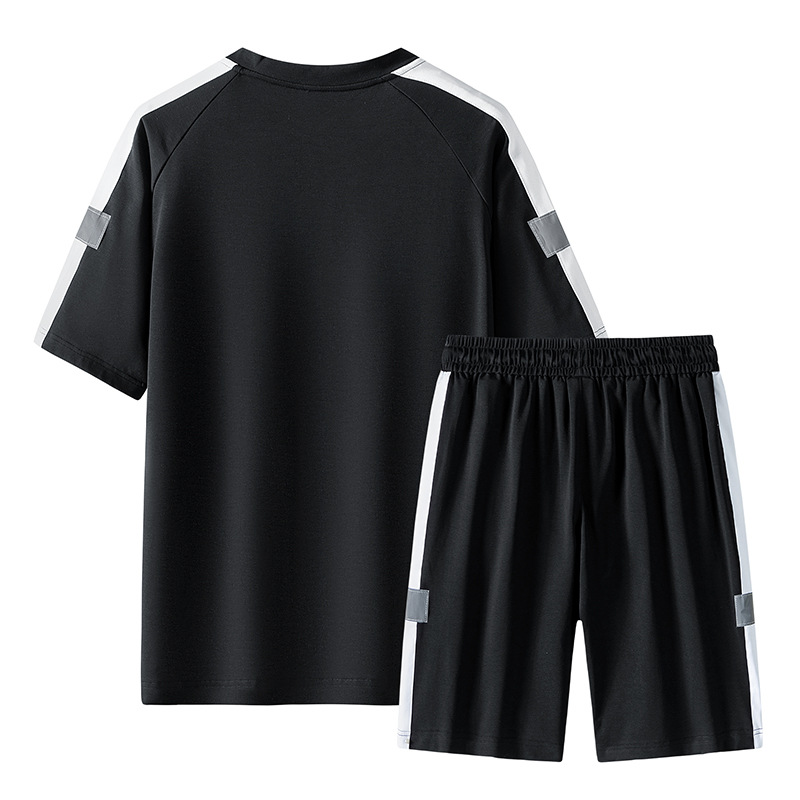 Men's Clothing Cross border special supply of new quick drying suits men's short sleeved T shirts summer casual shorts sports two piece suits _voghion.com
