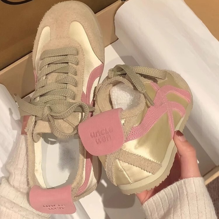 Soft and Tall Inner Heightening Silk Heel Jogging Shoes Casual Shoes Women's Moral Training Shoes