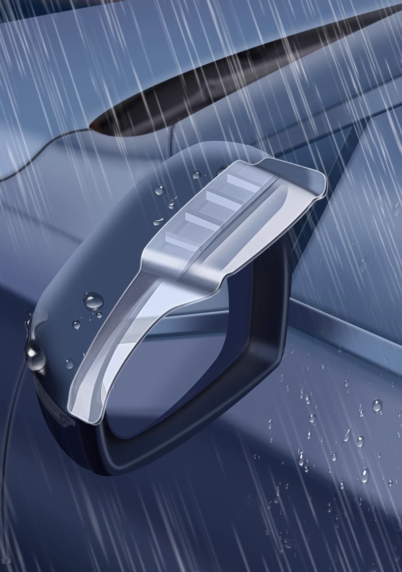 Rain eyebrow rearview mirror rain eyebrow car rainproof artifact reversing mirror rain baffle widened large number universal