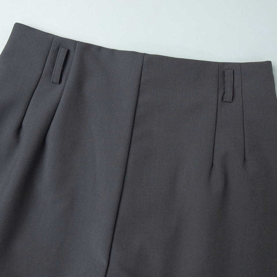 Bộ vest nữ áo khoác dài tay kèm quần short, form rộng thanh lịch công sở — màu xám chi tiết 16