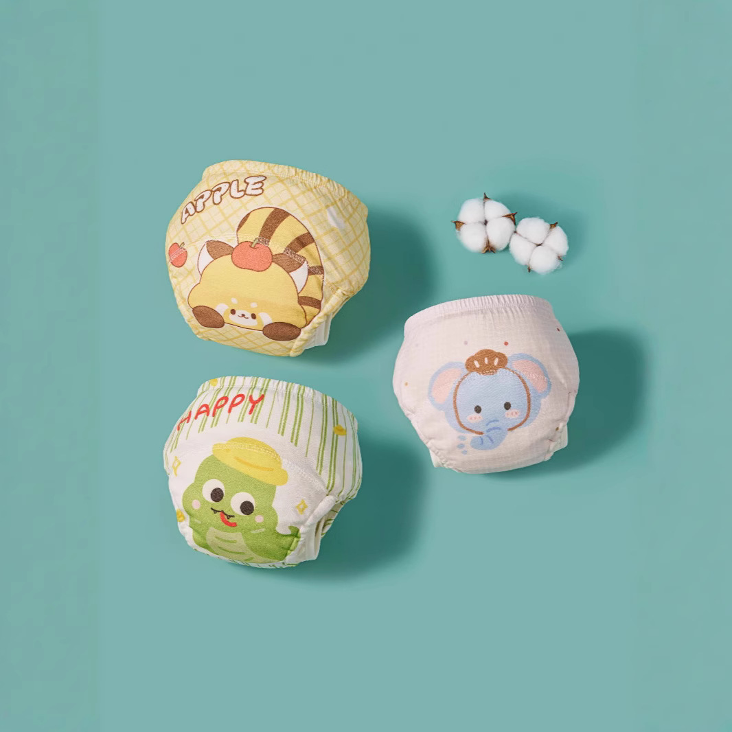 Children's Toilet Training Pants Baby Boys and Girls Summer Diaper-free Artifact Baby Washable Diaper Breathable Cotton Underwear