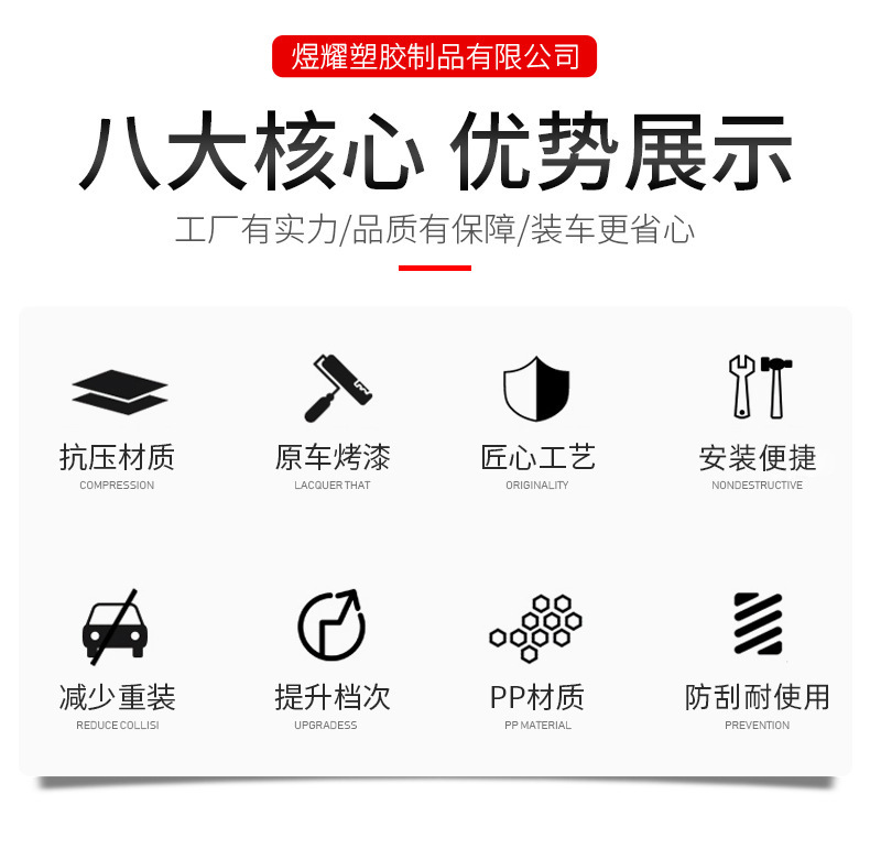Suitable for 14-18 Corolla car rear lip rear protection bar car rear lip car modification Accessories Wholesale