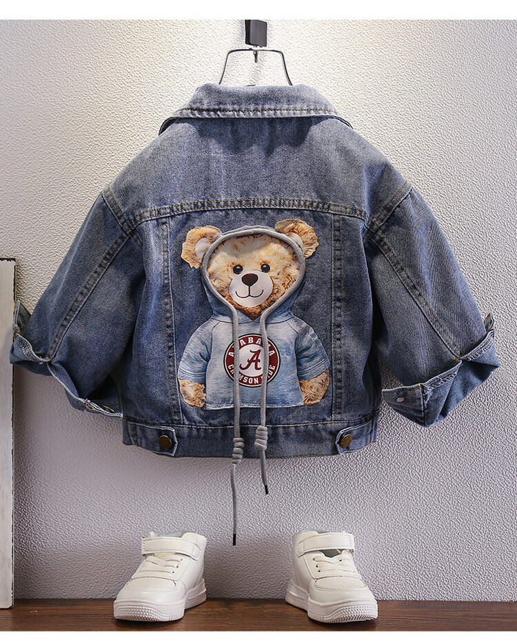 Cappello da orsacchiotto con schiena da bambino in corda 2024 Primavera e autunno Nuovo giubbotto in denim per bambini_voghion.com