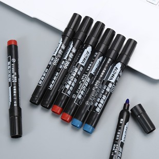 Customizable Logo Marker Black Large-Head Pen Oily Thick Pen Waterproof Quick-Drying Marker Pen Stationery Marker Pen