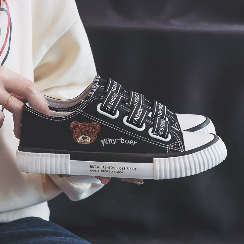 Туфли с эластичкой медвежонок низкий брусины женские весенние новые педали ленивые туфли повседневные студенческие резиновые туфли