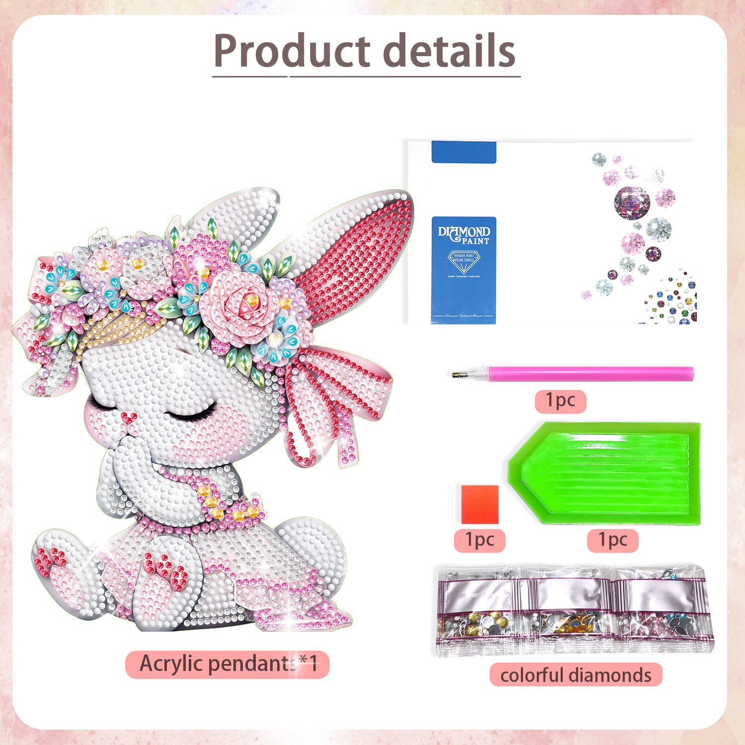 Diamante de bricolaje hecho a mano transfronterizo dibujo punto diamante 5D placa de yeso tridimensional adorno de juguete dinosaurio dibujos animados pintura infantil