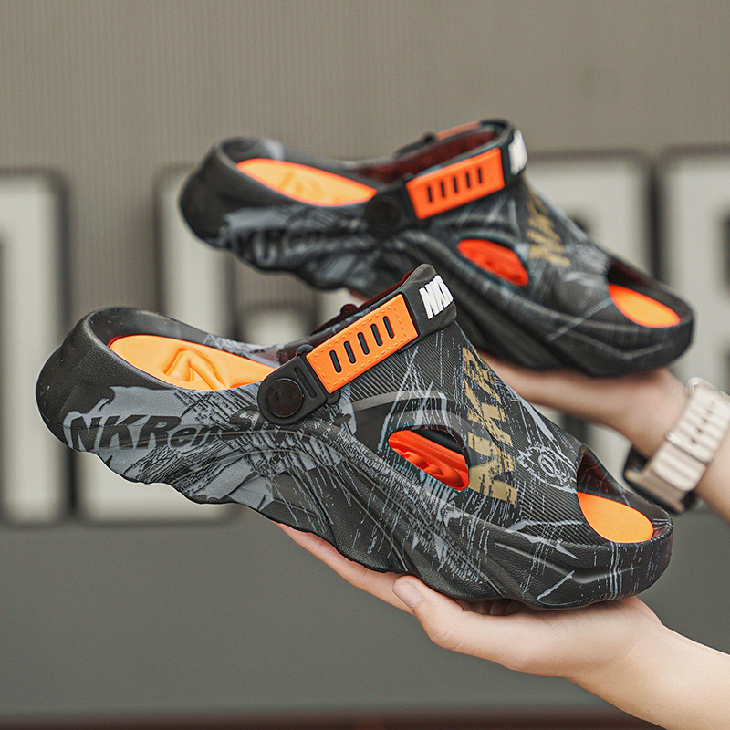 Zapatillas transfronterizas de tamaño grande para hombres de verano, deportivo de ocio para conducir, sandalias para hombres, sandalinas de arena frías.