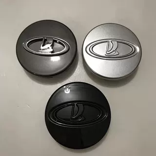 适用拉达LADA轮毂盖汽车轮毂中心装饰孔盖10卡脚56mm53车标炫彩