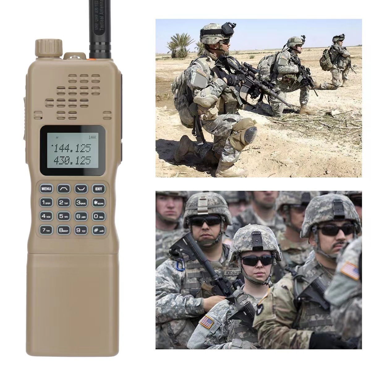 Baofeng AR-152 UV de doble etapa táctica walkie-talkie de alta potencia de gran capacidad militar ventilador handstand AN/PRC-152