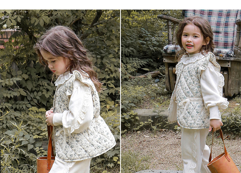 Abbigliamento per bambini Felpa con cappuccio a maniche lunghe pullover allentato in pizzo per bambina_voghion.com