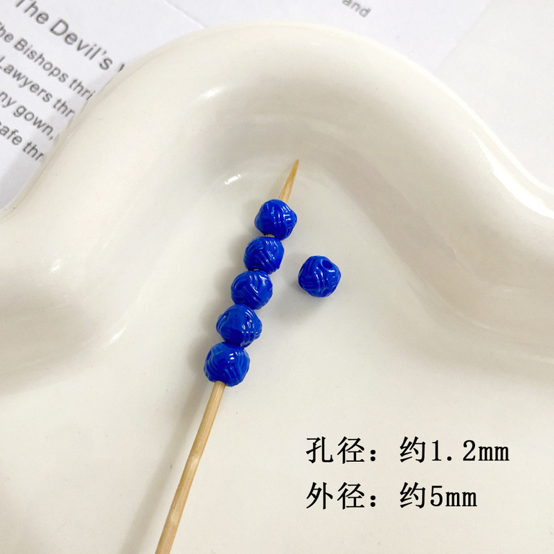 烤漆螺纹毛线珠彩色条纹diy散珠串珠手机链条包挂件饰品配件材料|undefined