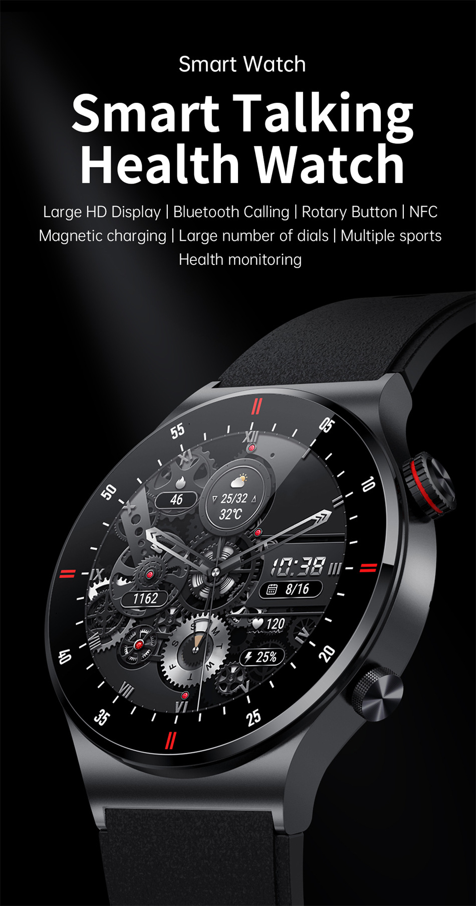 Lige Smartwatch Mat Häerzfrequenz Blutdrock An Bluetooth Uruff_voghion.com